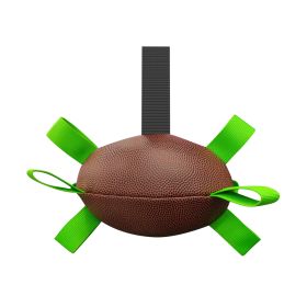 Dog Rugby Football With Strapes, Interactive Dog Toys For Boredom, Dog Water Toy, Dog Balls For Small And Medium Breeds-Indoor & Outdoor Play (Option: Brown-8inch)